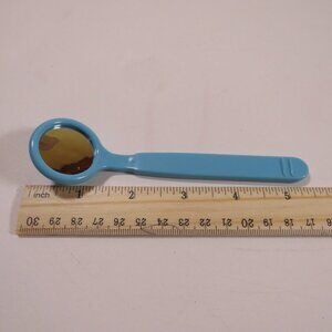 Vintage Kids Medical Kit Item: Plastic Blue Fake Mirror w/Cross ONE ITEM